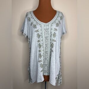 Johnny Was Kemi Knit Drape Tunic Short Sleeve Size Medium